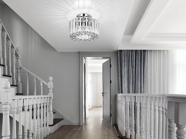 Hauspro New York Crystal Ceiling Chandelier Light Silver