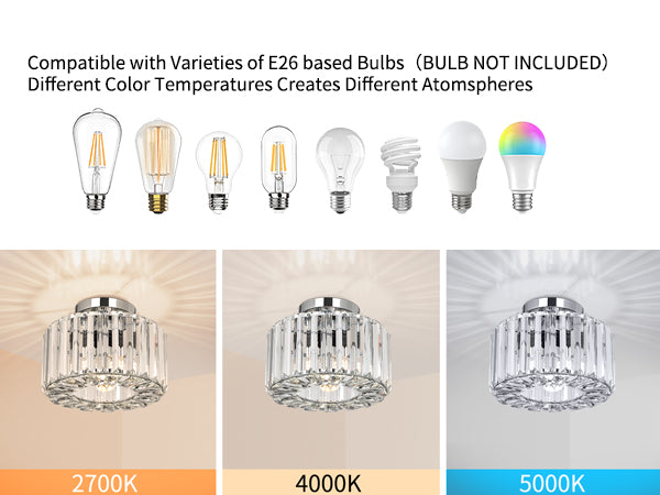 Hauspro New York Crystal Ceiling Chandelier Light Silver