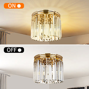 Hauspro Rome Chandelier Crystal Ceiling Light Gold