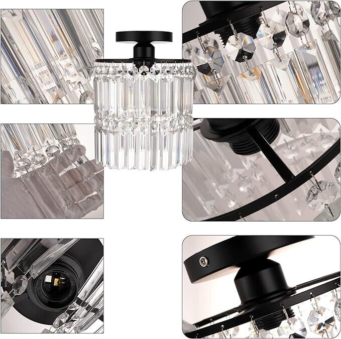 HAUSPRO Frideko Chandelier Crystal Ceiling Light