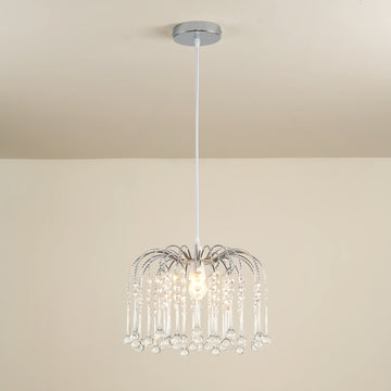 Hauspro Prague Luxury Chandelier Teardrop Silver Acrylic Pendant Light Lamp Shade