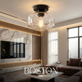 Hauspro Boston Globe Semi Flush Modern Ceiling Light