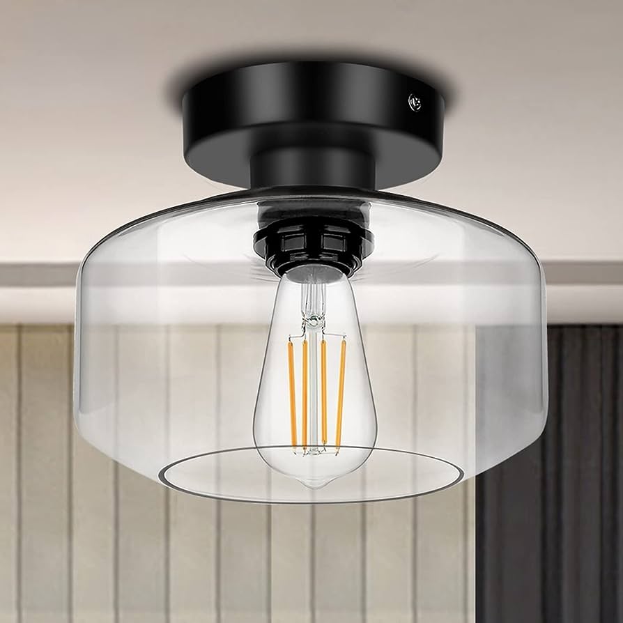 Hauspro Boston Globe Semi Flush Modern Ceiling Light