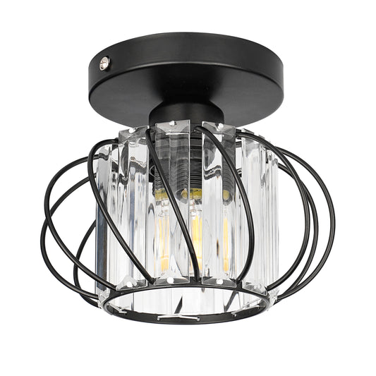 Hauspro Frankfurt 2 Pack Industrial Ceiling Light Black (Twin Pack)