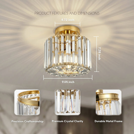 Hauspro New York Crystal Ceiling Chandelier Light