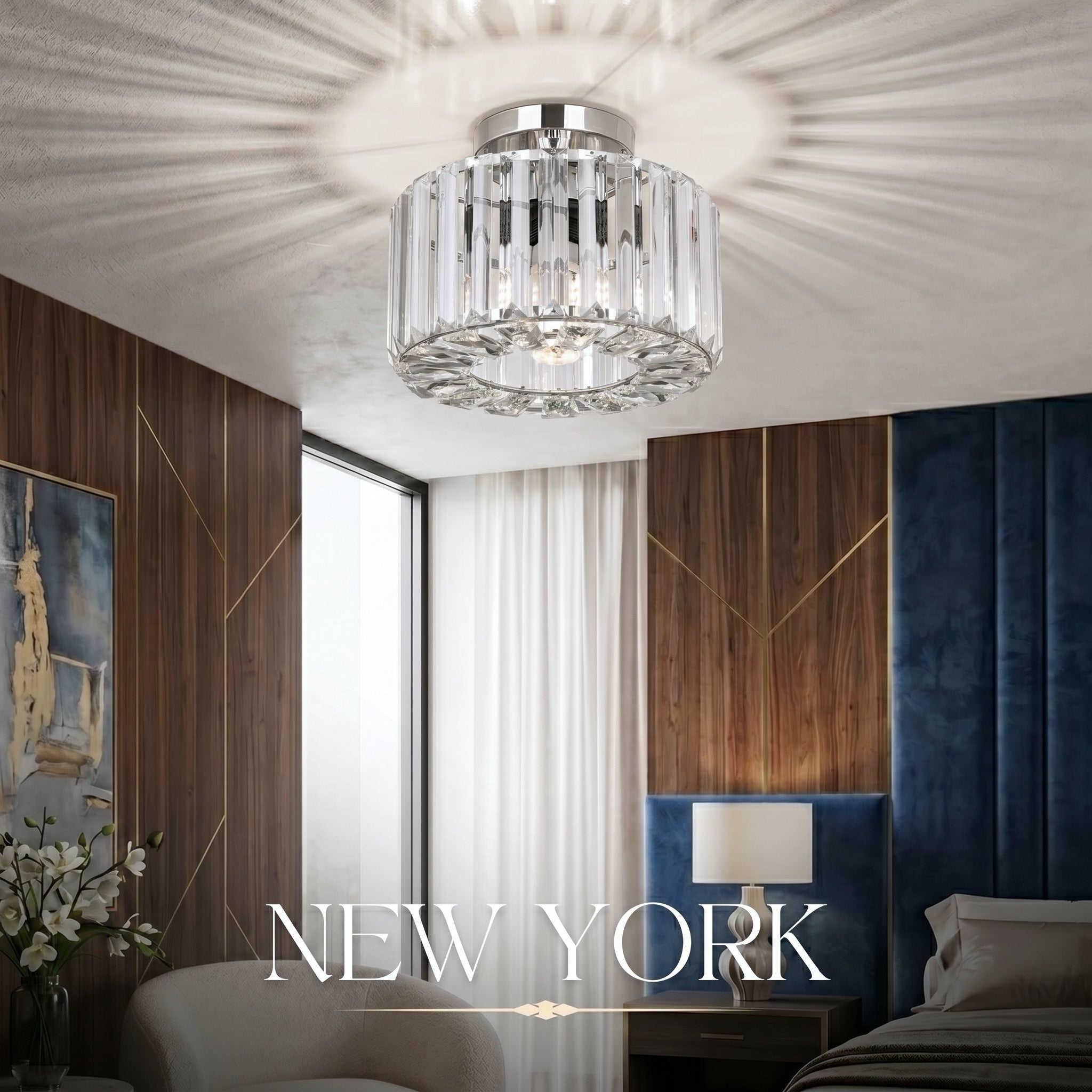 Hauspro New York Crystal Ceiling Chandelier Light