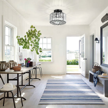 Hauspro New York Crystal Ceiling Chandelier Light Black