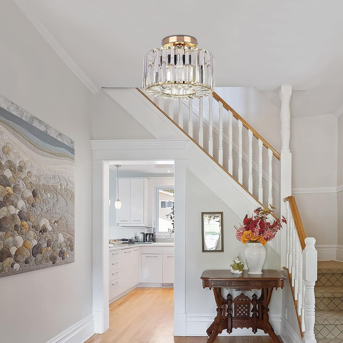 Hauspro New York Crystal Ceiling Chandelier Light Gold