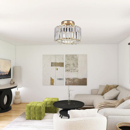 Hauspro New York Crystal Ceiling Chandelier Light Gold
