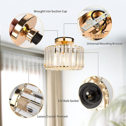 Hauspro New York Crystal Ceiling Chandelier Light Gold