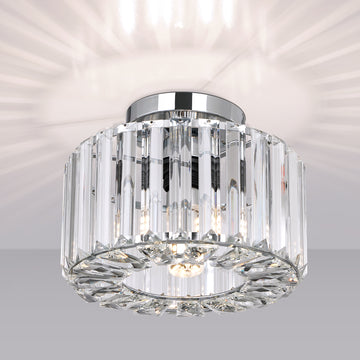 Hauspro New York Crystal Ceiling Chandelier Light Silver
