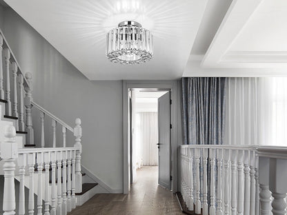 Hauspro New York Crystal Ceiling Chandelier Light Silver