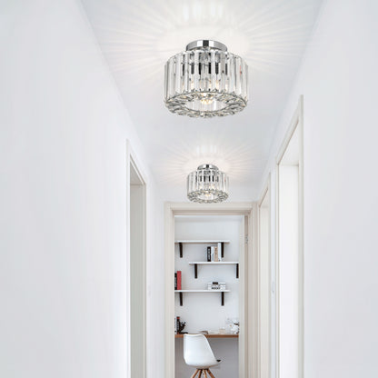 Hauspro New York Crystal Ceiling Chandelier Light Silver