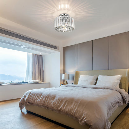 Hauspro New York Crystal Ceiling Chandelier Light Silver