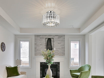 Hauspro New York Crystal Ceiling Chandelier Light Silver