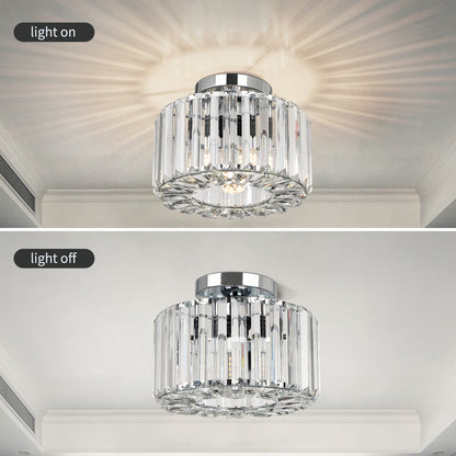 Hauspro New York Crystal Ceiling Chandelier Light Silver