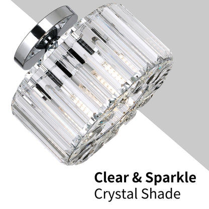 Hauspro New York Crystal Ceiling Chandelier Light Silver