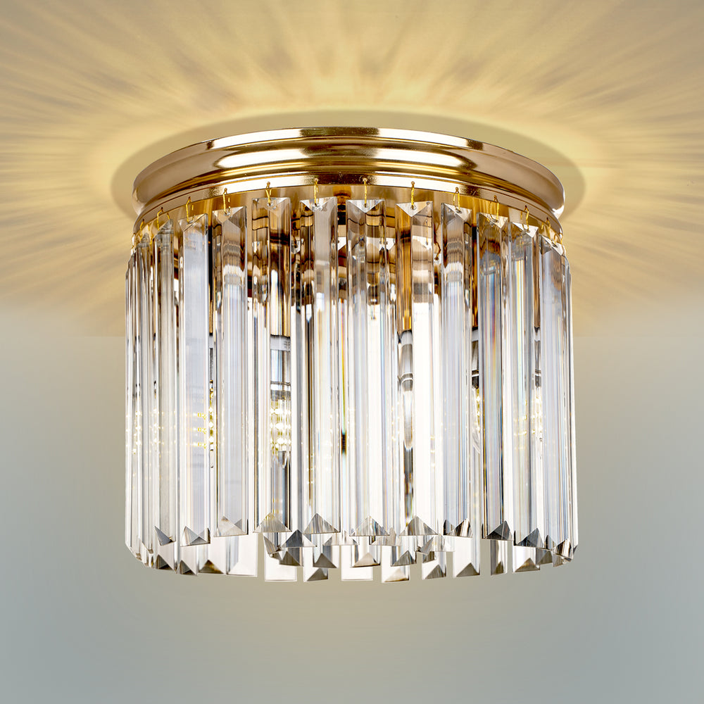 Hauspro Rome Chandelier Crystal Ceiling Light Gold