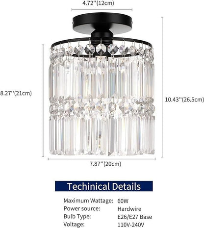 HAUSPRO Frideko Chandelier Crystal Ceiling Light