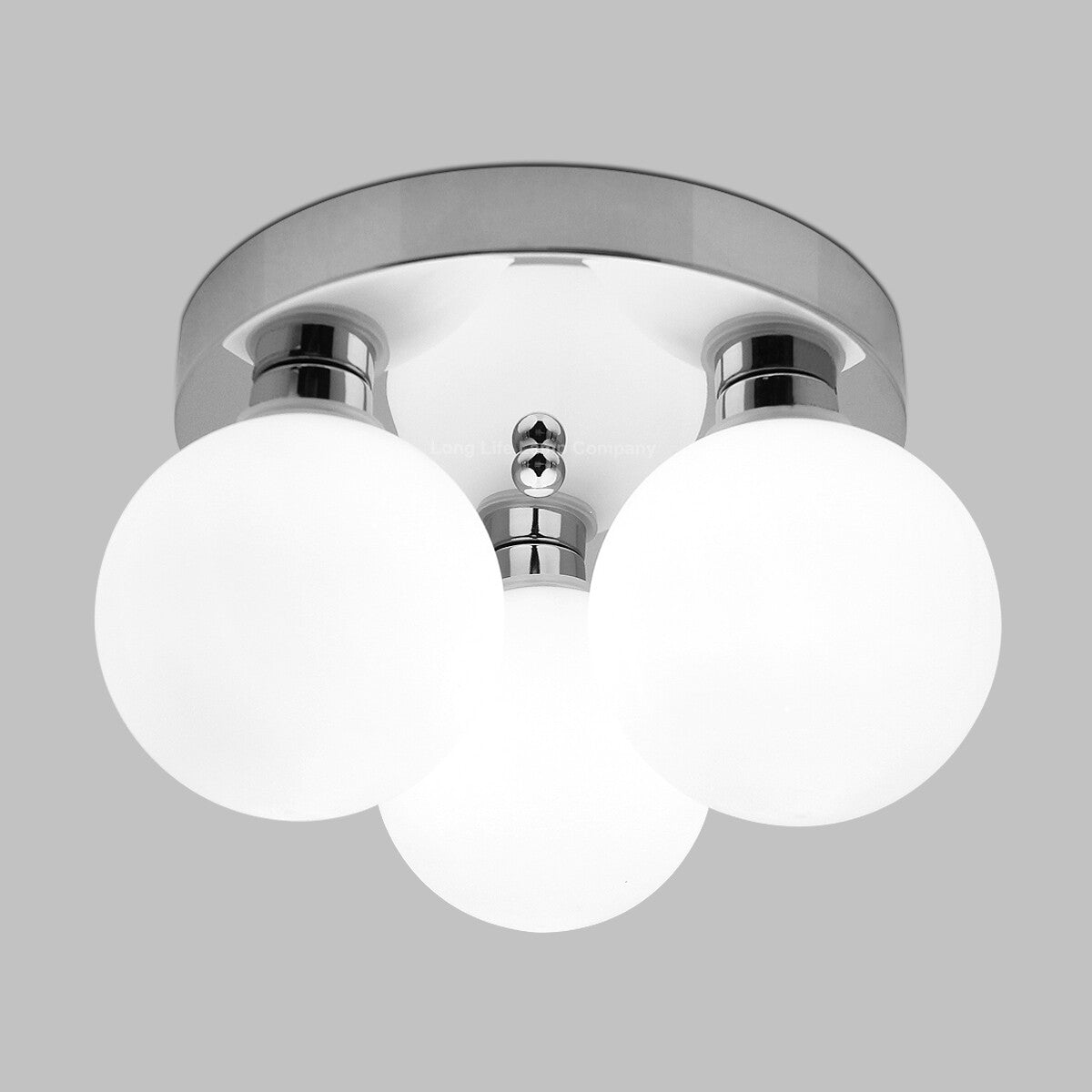 Hauspro Denver Modern LED Chrome 3 Way Globe Ceiling Light