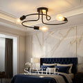 Hauspro Seattle Black Swirl 3 Way Modern Industrial Ceiling Light