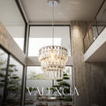 Hauspro Valencia 3 Tier Luxury Crystal Silver Chandelier Light Lamp Shade